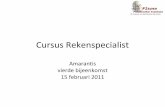 Cursus Rekenspecialist - Universiteit Utrecht · 2011-02-18 · Situatie en discussie in VO •Beeld van rekenen is anders dan in ... Digitaal toetsen •In de balk boven in het scherm