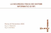 LA SICUREZZA FISICA DEI SISTEMI INFORMATICI DI RFI â€؛ FileServer...آ  Lâ€™analisi strategica Lâ€™analisi