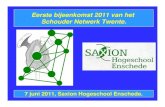 Eerste bijeenkomst 2011 van het Schouder Netwerk Twente. · 2017-03-19 · Afronding praktijk. 6. Komende jaar. Vraag 1: ... MCIC ES/SRM Praktische hanteerbaarheid Nauwkeurigheid