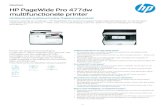 multifunctionele printer HP PageWide Pro Datasheet | HP PageWide Pro 477dw multifunctionele printer