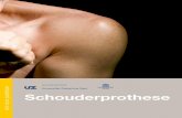 info voor patiënten Schouderprothese · Als de spieren en pezen echter niet meer te herstellen zijn, is steeds een totale (omgekeerde) schouderprothese aangewezen. De voor- en nadelen