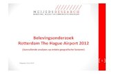 Belevingsonderzoek Rotterdam The Hague Airport 2012 · Tussen Oost en West is nauwelijks verschil. Hinder ervaart men buiten 48Lden minder dan binnen deze contour. In de westelijke