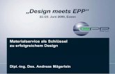 „Design meets EPP“epp-forum.com/wp-content/uploads/2014/07/Fachtagung2009... · 2015-06-03 · Materialservice als Schlüssel zu erfolgreichem Design Dipl.-Ing. Des. Andreas Mägerlein