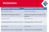 PROGRAMMA - vvebelang.nl · 2019-01-24 · PROGRAMMA Presentaties deel 1: 13.00-14.00 uur Presentaties deel 2: 15.00 –16.00 uur Zaal: Shoichiro Toyoda Help! Mijn VvE heeft (g)een