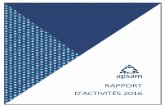 Rapport d'activités 2016 - APSAM › sites › default › files › docs › lapsam › ra201… · 1 800 villes et muniipalités, soiétés de tanspot uain, ... • Monsieur Roch