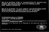 BELGIQUEbiblio.naturalsciences.be/rbins-publications/bulletin-of-the-royal-belgian-institute...Rédacteuren chef-Hoofdredacteur Editor. AnnieV. Dhondt Secrétairede rédaction-Redactiesecretaris