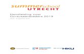 Handleiding voor Cursusaanbieders 2019 Utrecht Summer School is gestart met een enkele universitaire