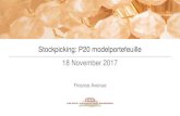 Stockpicking: P20 modelportefeuille 18 November 2017...14 Ontex Belgium Personal & Household Goods EUR 5,00% 15 Proximus Belgium Telecommunications EUR 5,00% 16 Refresco Netherlands
