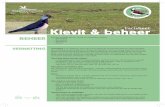 Factsheet Kievit & beheer - Collectief noordwest …...ren van o.a. larven van wapenvliegen op de mestflatten. Productieniveau is minder dan 6 ton droge stof/jaar. Maaien heeft diverse