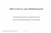 BZK‐seminar over Marktwaarde...Brief aan Tweede Kamer, 26 maart 2013 In het voorgestelde nieuwe tweede lid van artikel 35 is bepaald dat in de jaarrekeningen van de toegelaten instellingen
