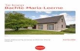 Te koop Bachte-Maria-Leerne · 2019-10-29 · Beschrijving Op een grondoppervlakte van 710,40 m² vinden we dit alleenstaand huis gelegen te Bachte-Maria-Leerne. Binnenin telt de