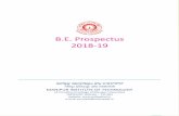 B.E. Prospectus 2018-19 · MICROCONTROllER lAB. (i) 8085/8086/8051 Development kits (ii) PIC & ATMEL Programmer & Development board. FACIlITIES : COMMUNICATION lAB. Analog& Digital