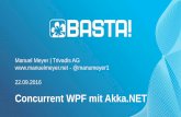 Concurrent WPF mit Akka - manuelmeyer.net · Manuel Meyer | Trivadis AG  - @manumeyer1 22.09.2016 Concurrent WPF mit Akka.NET