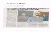 Numériser 1 - Les Ateliers du Plessix-Madeuc › wp-content › uploads › 2011 › 0… · Le Petit Bleu Jeudi 03 Août 2017 Luka Hair a présenté MUSÉE YVONNE JEAN-HAFFEN. ses