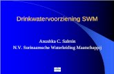 Drinkwatervoorziening SWM - SWRIS · Drinkwatervoorziening in Suriname. z. NV Surinaamsche Waterleiding Maatschappij (SWM): – opgericht in 1930 – oorspronkelijk verantwoordelijk