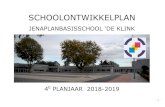 SCHOOLONTWIKKELPLAN - de Klink...1.7. Samenwerking voorschoolse educatie Evaluatie planjaar 2018-2019: Dit ontwikkelpunt is opgenomen per schooljaar 2018-2019. Smart-doel 3 x per jaar