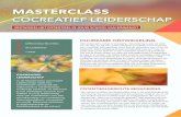 Masterclass Cocreatief Leiderschap - KreatieKracht · LEIDERSCHAP In de Masterclass Cocreatief Leiderschap staat het ontwikkelen van jezelf als instrument in veranderend onderwijs