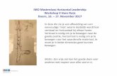 IMO Masterclass Horizontal Leadership Workshop V Hans Ruijs  · PDF file IMO Masterclass Horizontal Leadership Workshop V Hans Ruijs Doorn, 16. –17. November 2017 In deze die zie