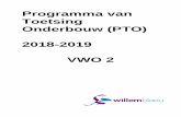Programma van Toetsing Onderbouw (PTO) 2018-2019 VWO 2 · 16 SO 50 H4 – Wereld 1 / 21 SO 50 H4 – Nederland 1 / 24 PW 50 H4 – Paragrafen + aantekeningen 2 / T = toets, M = mondeling,