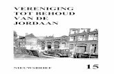 VERENIGING TOT BEHOUD VAN DE JORDAAN · 2009-04-30 · Vereniging tot behoud van de Jordaan, opgericht 10 april 1995, Ingeschreven bij de K.v.K. onder nummer 40538854 Giro 6795099