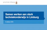 Samen werken aan sterk techniekonderwijs in Limburg · Facts & Figures Limburg 2017 VMBO leerlingen: • Negatief: in 2032 leerlingendaling VMBO van 28% t.o.v. 2017/2018 (11.650)