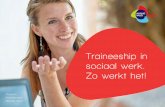 Traineeship in sociaal werk. Zo werkt het! · 2019-07-09 · Een traineeship staat of valt met een goede mentor op de werkplek. Zo’n mentor heeft ruime ervaring in het vak en beschikt