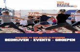 WELCOME TO OUR BEACH PLAYGROUND BEDRIJVEN • …Een bijzondere bijeenkomst zoals de presentatie van het nieuwe investeringsplan, de bespreking van het jaarverslag of een vergadering