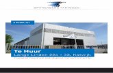 Te Huur - Swanenberg Vastgoed · 2018-03-06 · Te Huur Lange Linden 22a + 33, Katwijk Vrijstaand Industrieel bedrijfspand met kantoorruimte. ... Het souterrain bestaat met name uit