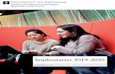 Studiestarter 2019-2020€¦ · onderwijs- en studiezalen op het publieke draadloze netwerk. • UvA VPN: software waarmee je op je computer thuis toegang krijgt tot het digitale