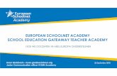 EUROPEAN SCHOOLNET ACADEMY SCHOOL ......School Education Gateway’s Erasmus+ Tools to support the application process. Start: 12/11/2018 End : 19/12/2018 THANK YOU Koen Glotzbach