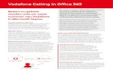 Vodafone Calling in Office 365...Vodafone Calling in Office 365 Dankzij Vodafone Calling in Office 365 kunnen klanten volledig profiteren van de collaboratieoplossingen van Microsoft.