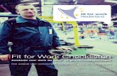 Fit for Work Checklisten - Werk en Chronisch Ziek · 2016-03-31 · gewrichtsaandoeningen, hun werkgever, zorg- en hulpverleners. Met praktische tips en adviezen om direct mee aan
