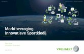 Marktbevraging Innovatieve Sportkledij...Sport Vlaanderen –Topsport: goal to obtain as much top-8 places on EC, WC and OG in Olympic sports. Guide elite athletes, coaches and staff