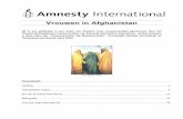Vrouwen in Afghanistan - Amnesty International · 2014-06-06 · Mannen, vrouwen en kinderen werden gedood en vele anderen zagen hun huis en levensonderhoud verwoest worden. In de