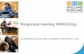 Regionaal overleg WMO/Zorg - Holland Rijnland · Regionaal overleg WMO/Zorg De ambtelijke en bestuurlijke overlegtafels rond WMO en Zorg . 2 ... Bestuurlijk Platform OGGZ (bestuurlijk