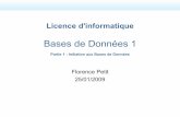 Bases de Données 1 - IGMigm.univ-mlv.fr/~cherrier/download/BDD/BD1.pdf · – Types de données – Dictionnaire de données – Utilisation d'un SGBD (ex : MySQL) – Langage d'interrogation