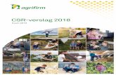 CSR-verslag 2018 · ganiseerde Agrifirm NWE (Noordwest Europa) managementbijeenkomsten in mei en juni 2018, die in september werden opgevolgd door verschil-lende lokale bijeenkomsten
