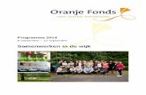 8 september 12 september - Oranje Fonds · Presentatie en inventarisatie Ruimte voor uitwisseling van eigen ervaringen en leren van elkaar 11.00 uur Workshop 'samenwerkingspartners