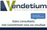 Sales consultants met commitment voor uw resultaat · Size (€) of wins +5% Length of Sales Cycle-5% X X = 22% sales improvement as from level 4 (SYNERGY EFFECT) Ref: study on 15