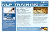 Brochure NLP Master Practitioner old€¦ · jouw NLP Practitioner certificaat hebt behaald kun je doorstromen naar deze opleiding om te verbreden en verdiepen. Maar wat is een Master