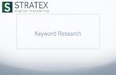 Keyword Research - Stratex Digital Marketing · PDF file 2017-11-15 · SEO Adwords/PPC/Paid Search ... Google Search Console Google Adwords ... Success with Keywords: How to Do Effective