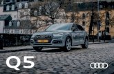 Q5 - Audi · 3 Prix Audi Q5 modèle boîtes de vitesse cyl. ccm. kW/ch consom. cycle mixte CO 2* classe d’émission Q5 Q5 sport Q5 design 35 TDI S tronic 4 1968 120/163 4,5 - 4,5