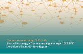 Jaarverslag 2016 Stichting Contactgroep GIST Nederland-België · 2018-10-31 · 3 | STICHTING CONTACTGROEP GIST NEDERLAND-BELGIË JAARVERSLAG 2016 INHOUDSOPGAVE 1 Inleiding 4 2 Gist