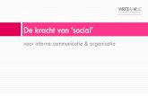 De kracht van ‘social - Writeaholic.nl...Verankering social media in 3 stadia Stadium 3: Intranet 2.0 of sociaal Intranet Sociaal Intranet: persoonlijke startpagina portal tot informatie,