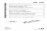 APS 900/2...APS 900/2 worktop template Worktop template di mensions 1000 x 380 x 16 mm Weight 6.6 kg 6 Set-up/start-up 6.1 Installation Attach the worktop template according to fig