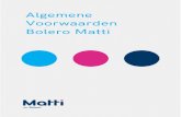 Algemene Voorwaarden Bolero Matti · 2020-01-17 · Deze Algemene Voorwaarde Bolero n Matti regelen decontractuele relatie tussen KBC Bank (hierna ook “Bolero Matti” of “de