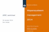 Wapensysteem AMC seminar managementseminars.amccentre.nl/Photos/key-notes/DMO.pdf · Wapen Systeem Management 2014 30 oktober 2014 Instrumenten t.b.v. WSM •Roadmap • Plan voor