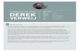 Wie is Derek Verweij · projectleiding, bouw en uitvoering van trainingen in omgang en gebruik programmatuur Ervaring sinds 1988 in: projectleiding software ontwikkel- en implementatietrajecten