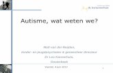 Matt van der Reijden, kinder- en jeugdpsychiater ... · PDF file pervasive developmental disorder (PDD) = autism spectrum disorder (ASD) ... not otherwise specified (PDD-nos) Rett