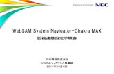 WebSAM System Navigator-Chakra MAX...Chakra MAXやDBへアクセスして確認する。 ⑤通知 物理的に一元管理 Chakra MAX-WebSAM System Navigator連携は、アプリケーションログ連携を